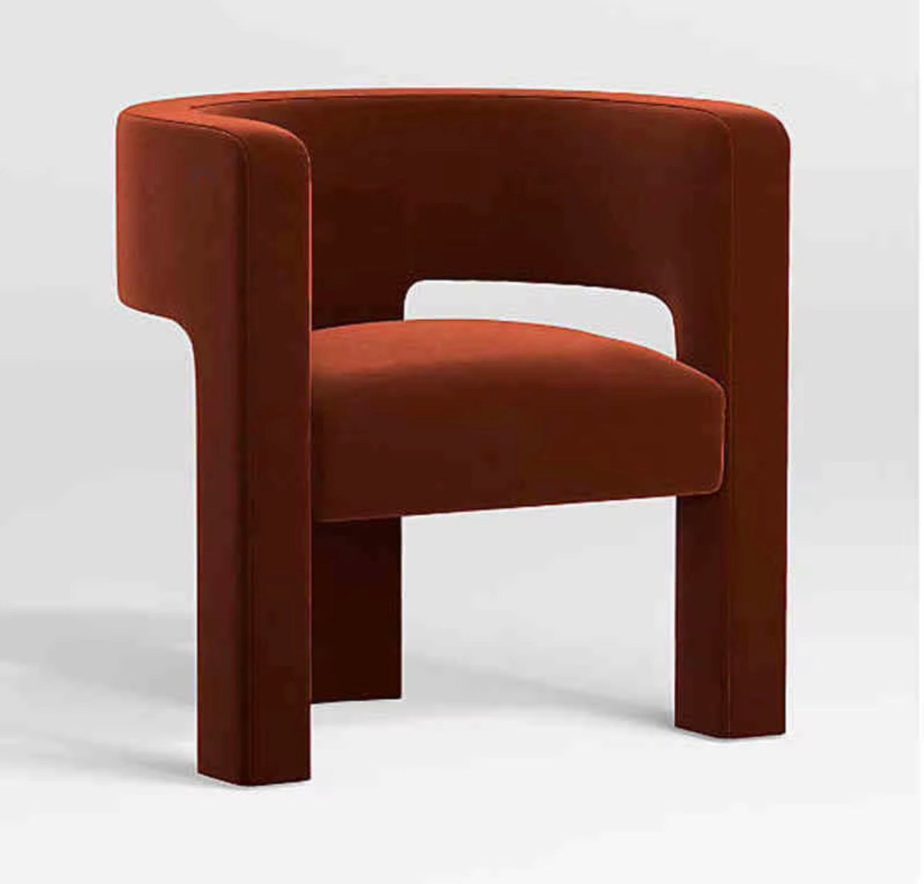 Luxury Curved Upholstered Accent Chair