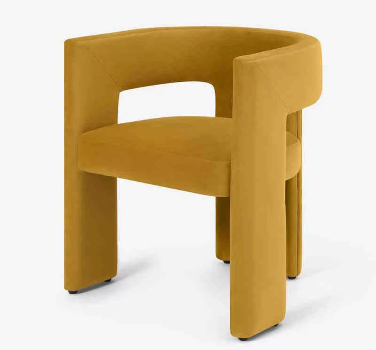 Luxury Curved Upholstered Accent Chair