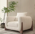 Italian Minimalist Solid Wood Lounge Chair