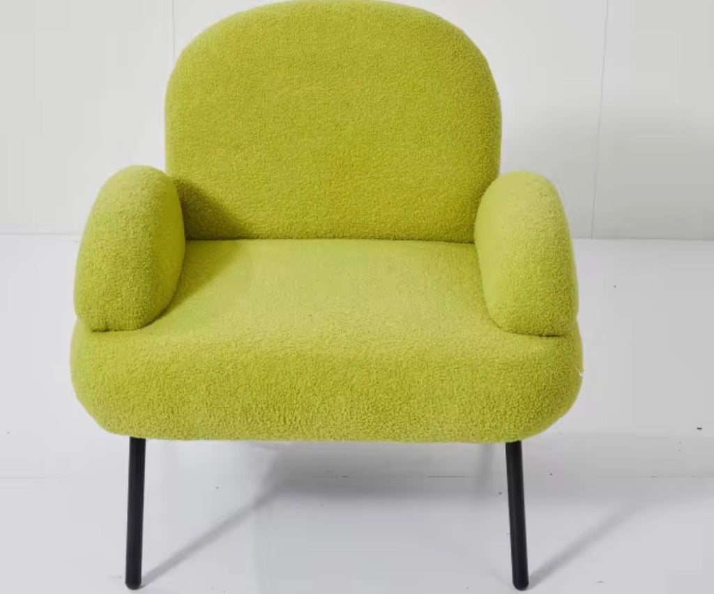 Lime Luxe Curved Accent Chair