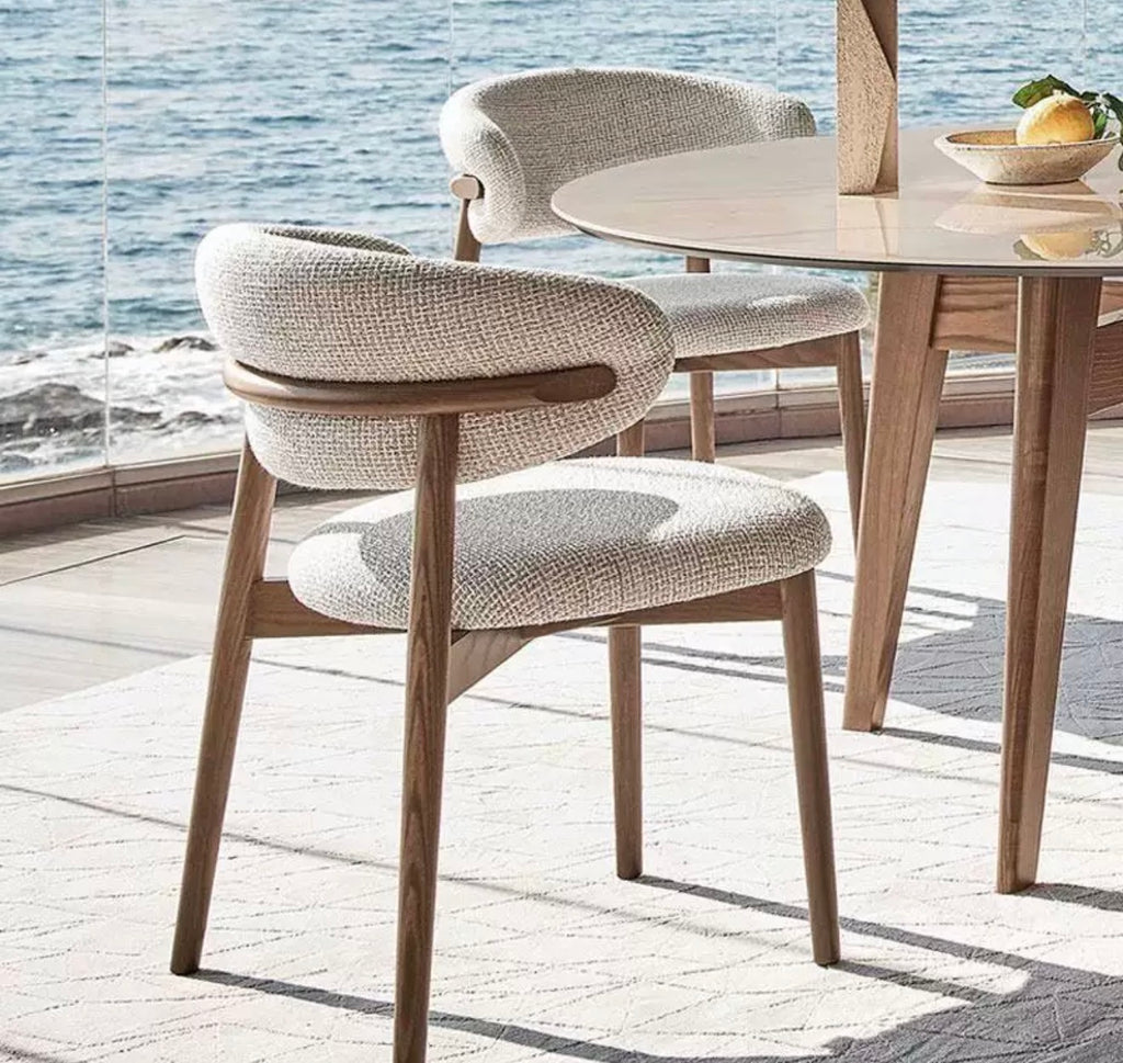 Luna Curved Upholstered Dining Chair