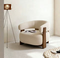 Sculptural Wooden Frame Lounge Chair