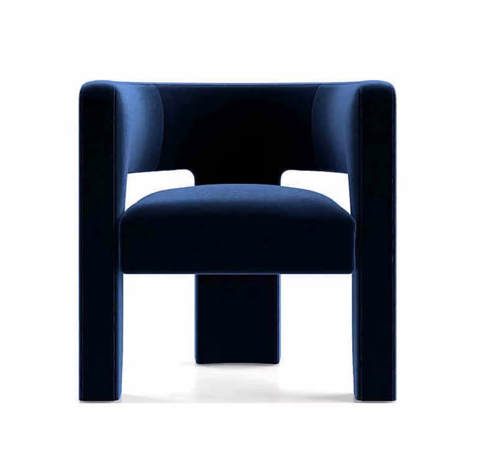 Luxury Curved Upholstered Accent Chair