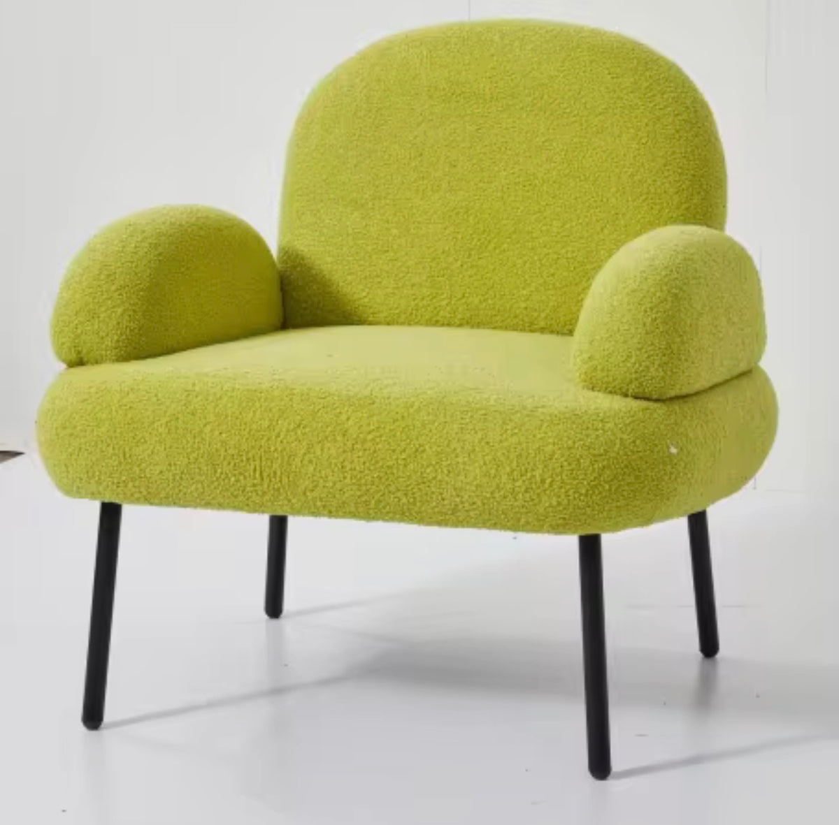 Lime Luxe Curved Accent Chair