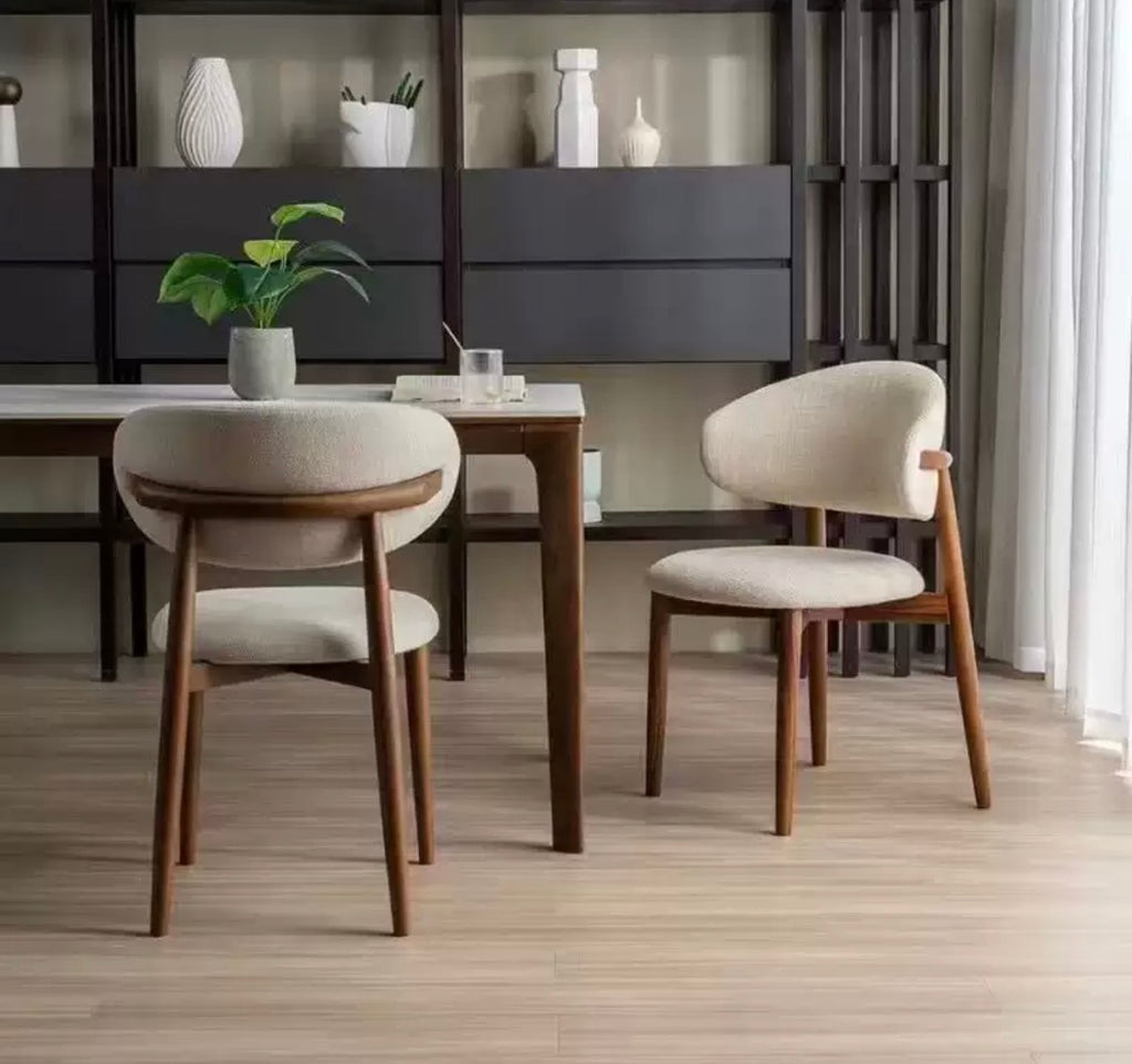 Luna Curved Upholstered Dining Chair
