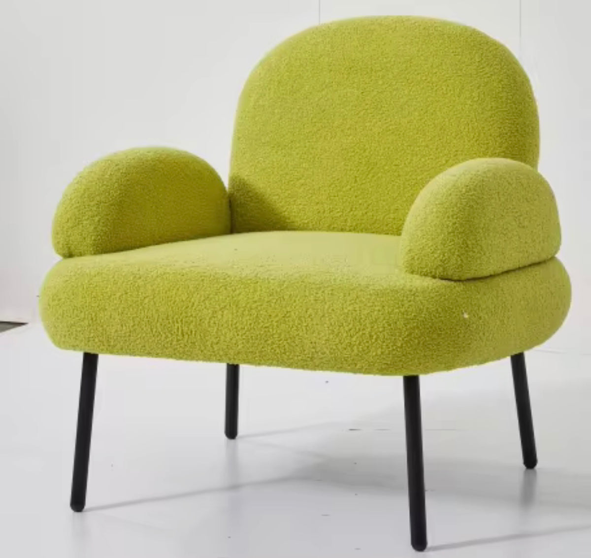 Lime Luxe Curved Accent Chair