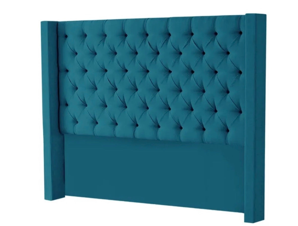 Deep Tufted Wingback Headboard