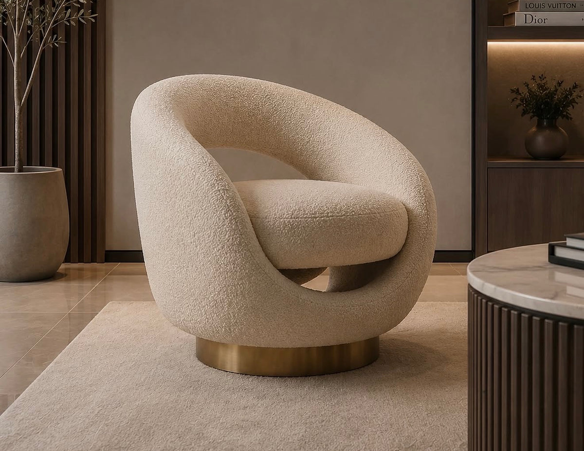 Designer Sculptural Accent Chair