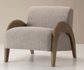 Arden Curved Wood Accent Chair