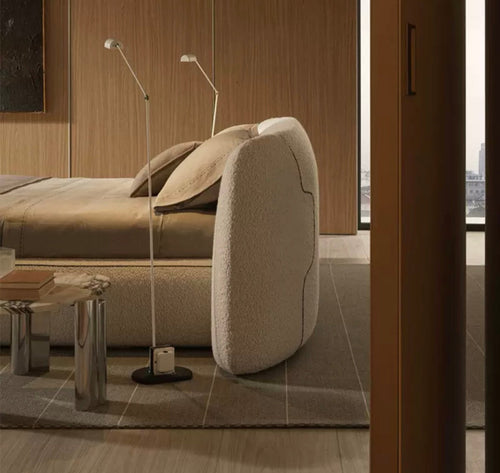 Bouclé Storage Bed