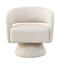 Luna Cream Swivel Barrel Accent Chair