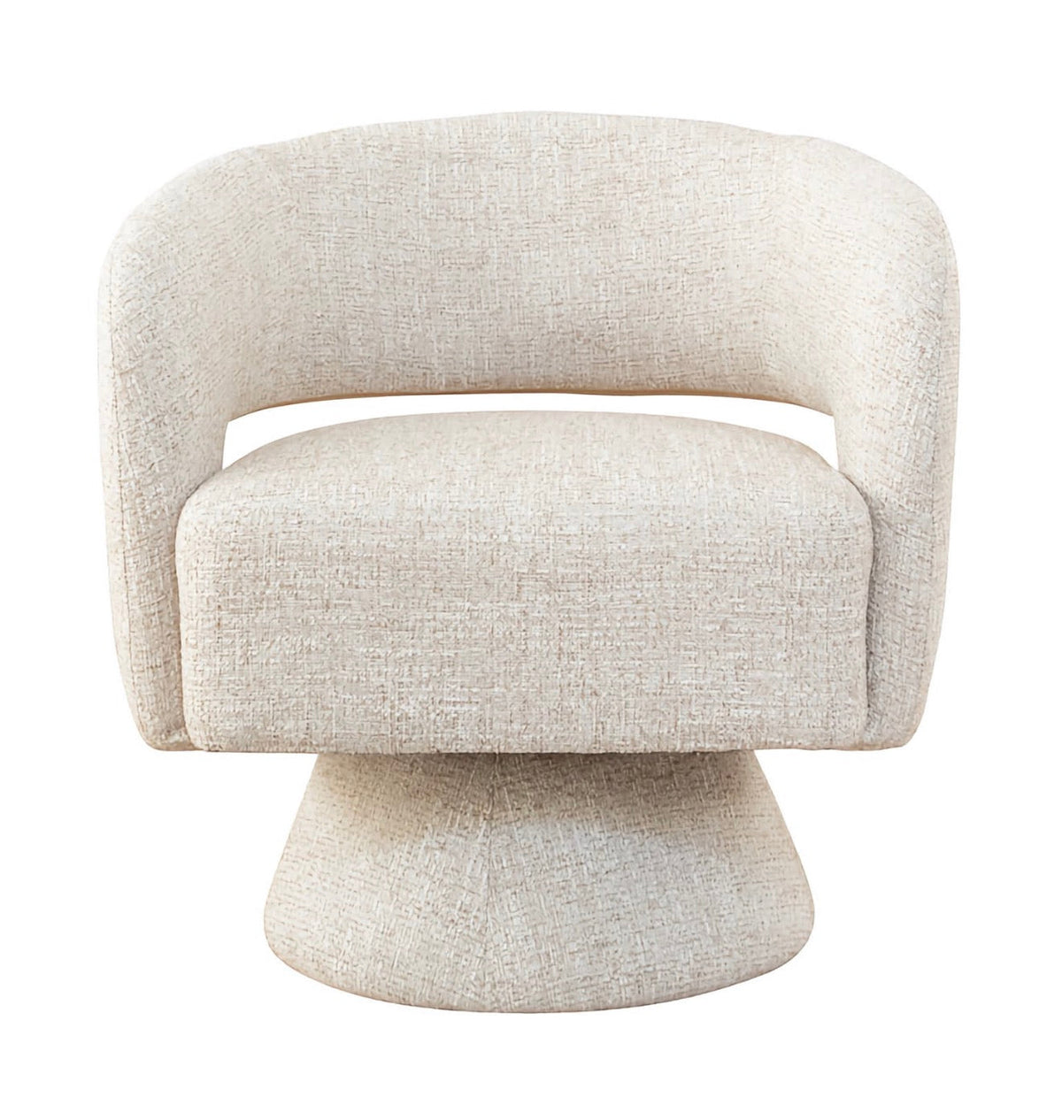 Luna Cream Swivel Barrel Accent Chair