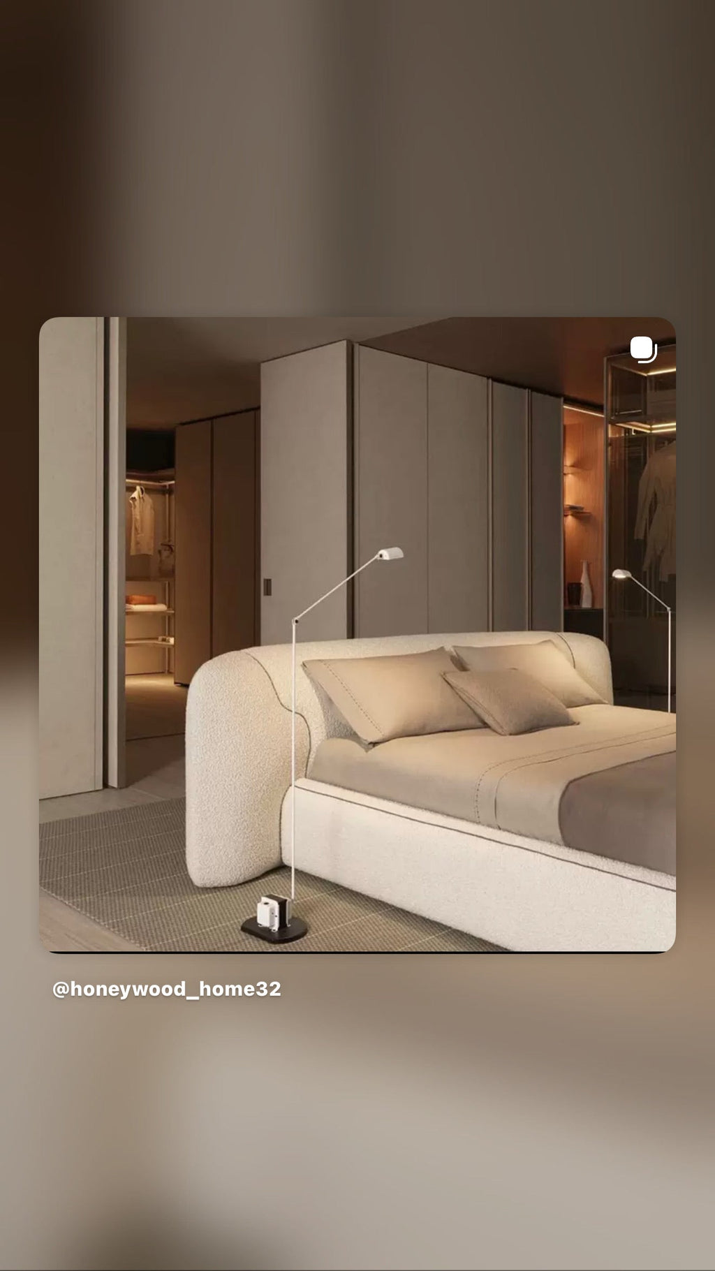 Bouclé Storage Bed