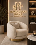 Honey Home Designer Sculptural Accent Chair