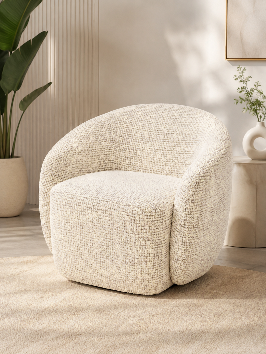 Luna Bouclé Accent Chair