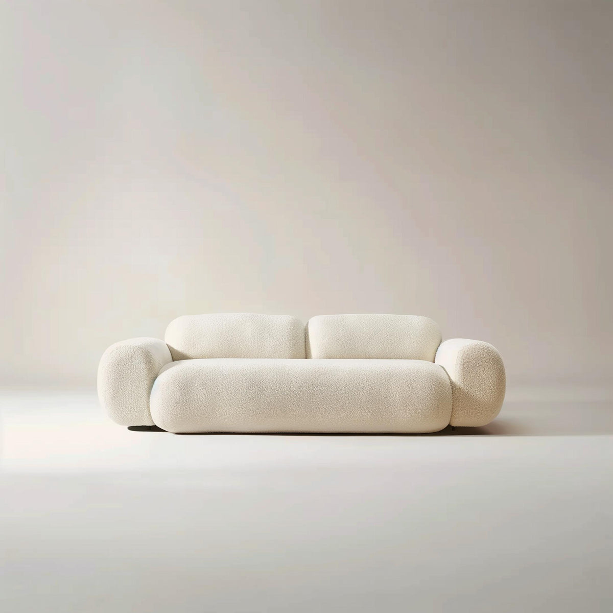 Luna Curved Bouclé Sofa
